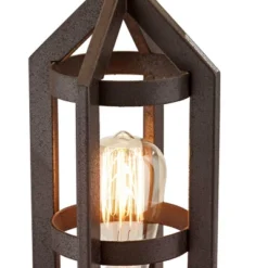 Franklin Iron Works Lucas Industrial Table Lamps 26" High Set Of 2 Bronze With USB Charging Port Nightlight LED Peanut Drum Shade For Bedroom Desk -Adesso Shop GUEST 97ab6298 52f2 435c bfbb e319303fcc9b