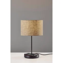 19.5" Oliver Charge Table Lamp Black - Adesso -Adesso Shop GUEST 98542b69 5f26 449a 8a15 d4a3a3133f4e