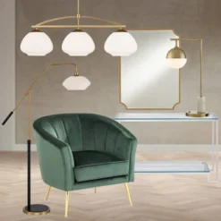 Possini Euro Design Luna Mid Century Desk Table Lamp 26 1/2" High Brass Metal With USB Charging Port Opal Glass Shade For Bedroom Living Room Bedside 15 Possini Euro Design Luna Mid Century Desk Table Lamp 26 1/2" High Brass Metal With USB Charging Port Opal Glass Shade For Bedroom Living Room Bedside -Adesso Shop GUEST 98608cef a938 4cb6 9c96 afcad011a0d8