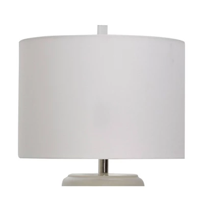 Bay St.Louis Ceramic Glazed Table Lamp With Fabric Shade White - StyleCraft 1 Bay St.Louis Ceramic Glazed Table Lamp With Fabric Shade White - StyleCraft