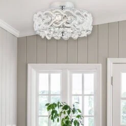 11.5" Olivia Semi-Flush Mount Pendant Metallic Silver - River Of Goods -Adesso Shop GUEST 99472227 01d7 43d5 b19f c089c5522d09