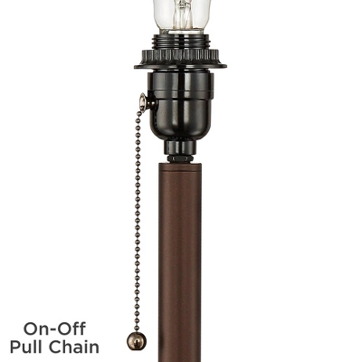 360 Lighting Caper Modern Floor Lamps With Tray Table 60 1/2" Tall Set Of 2 Bronze USB And Outlet Off White Fabric Drum Shade For Living Room Bedroom 5 360 Lighting Caper Modern Floor Lamps With Tray Table 60 1/2" Tall Set Of 2 Bronze USB And Outlet Off White Fabric Drum Shade For Living Room Bedroom - Image 5