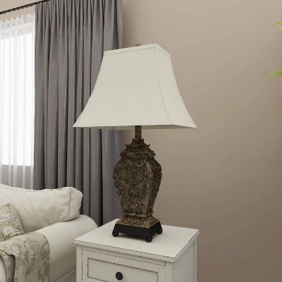 Rustic Table Lamp Set Of 2 Black - Olivia & May 15 Rustic Table Lamp Set Of 2 Black - Olivia & May - Image 15