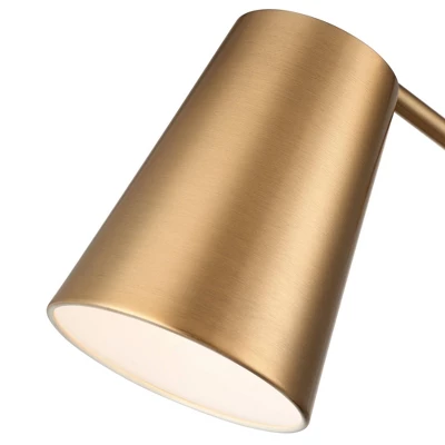 360 Lighting Industrial Modern Desk Lamp With USB And AC Power Outlet 23.5" High Antique Brass Metal For Living Room Bedroom House Bedside 6 360 Lighting Industrial Modern Desk Lamp With USB And AC Power Outlet 23.5" High Antique Brass Metal For Living Room Bedroom House Bedside - Image 6