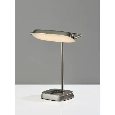 Radley Charge Table Lamp With Smart Switch Silver (Includes LED Light Bulb) - Adesso 1 Radley Charge Table Lamp With Smart Switch Silver (Includes LED Light Bulb) - Adesso