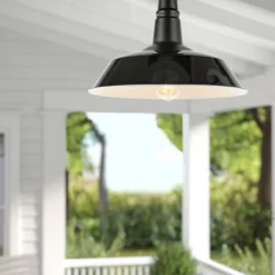 14" 1-Light Camila Classic Industrial Indoor/Outdoor Iron LED Semi Flush Mount Black/White - JONATHAN Y 12 14" 1-Light Camila Classic Industrial Indoor/Outdoor Iron LED Semi Flush Mount Black/White - JONATHAN Y -Adesso Shop GUEST 9d6c3d81 50f1 4af6 8c3c 06fdacf9ffa0