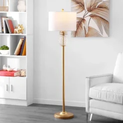 Elza Floor Lamp - Gold Leaf/Clear - Safavieh -Adesso Shop GUEST 9d7c0632 7008 4739 bbd5 c69386538b9d