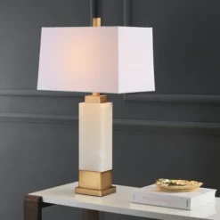 Rozella Alabaster 29.5-Inch H Table Lamp - White/Gold - Safavieh -Adesso Shop GUEST 9e42a935 079c 45e3 9895 3ffa47abc124