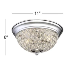 Possini Euro Design Faith Modern Ceiling Light Flush Mount Fixtures 11" Wide Set Of 2 Chrome 2-Light Crystal For Bedroom Kitchen Living Room Hallway 12 Possini Euro Design Faith Modern Ceiling Light Flush Mount Fixtures 11" Wide Set Of 2 Chrome 2-Light Crystal For Bedroom Kitchen Living Room Hallway -Adesso Shop GUEST 9e60bc97 1b08 4f00 97c0 da352123f71d