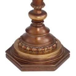 Kathy Ireland Hyde Park Vintage Rustic Floor Lamps With Glass Tray Tables 65" Tall Set Of 2 Bronze Nightlight Beige Fabric Bell Shade For Living Room -Adesso Shop GUEST a00ef101 09bc 4017 a1fc 5bab303d8ab8