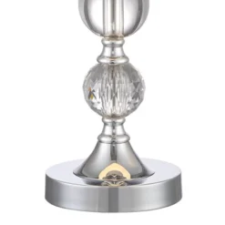 360 Lighting Solange Modern Table Lamps 25" High Set Of 2 Stacked Crystal Glass Silver White Tapered Drum Shade For Bedroom Living Room Nightstand -Adesso Shop GUEST a0d88960 849b 4305 9c4f 3b39fe469dfe