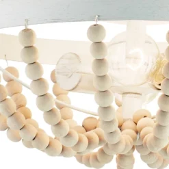 15" Delilah Boho Semi-Flush Mount Pendant White - River Of Goods -Adesso Shop GUEST a14c80f2 6657 4240 864e 147f8b69528d