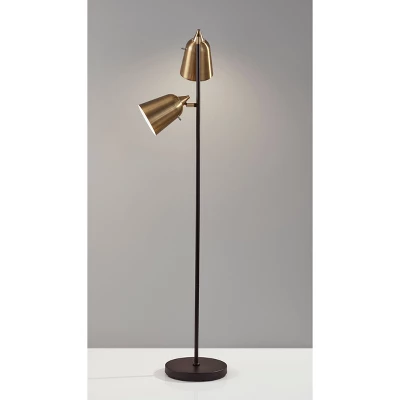 57.5" Malcolm Floor Lamp Black - Adesso 3 57.5" Malcolm Floor Lamp Black - Adesso - Image 3