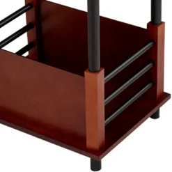 Regency Hill Marville Mission Rustic Farmhouse Floor Lamp With End Table 55" Tall Wood Open Crate Swing Arm Off White Empire Shade For Living Room -Adesso Shop GUEST a20d7482 309e 42fb ba9b 38848dde3099