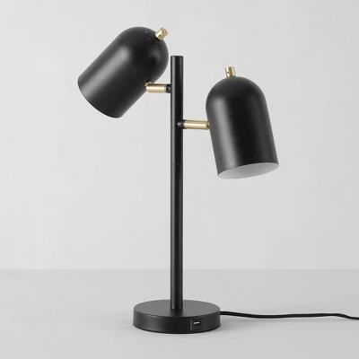 18" 2-Light Carter Table Lamp Matte Brass/Black - Globe Electric 5 18" 2-Light Carter Table Lamp Matte Brass/Black - Globe Electric - Image 5