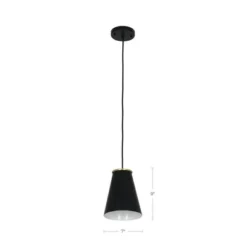 10.38" Metal Pendant Ceiling Light Black - Cresswell Lighting -Adesso Shop GUEST a268bf57 c47b 4faa adab ca6fd3805340