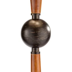 Franklin Iron Works Hunter Rustic Floor Lamp With Tray Table 64 3/4" Tall Faux Wood Bronze USB Charging Port Oatmeal Linen Drum Shade For Living Room -Adesso Shop GUEST a2b554af 9b1b 4ff2 ad91 6ef7e96f39f8