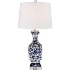 Barnes And Ivy Table Lamps 28" Tall Set Of 2 Porcelain Blue Floral Jar Geneva White Drum Shade For Living Room Family Bedroom Bedside 13 Barnes And Ivy Table Lamps 28" Tall Set Of 2 Porcelain Blue Floral Jar Geneva White Drum Shade For Living Room Family Bedroom Bedside -Adesso Shop GUEST a34c1980 6fc4 43bd a740 80cb7755ec5d