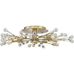 Possini Euro Design Ceiling Light Semi Flush Mount Fixture LED Brass 27 1/2" Wide 10-Light Crystal Berry For Living Room 10 Possini Euro Design Ceiling Light Semi Flush Mount Fixture LED Brass 27 1/2" Wide 10-Light Crystal Berry For Living Room -Adesso Shop GUEST a39380e4 f2df 4e18 8b1c 062c72465b59