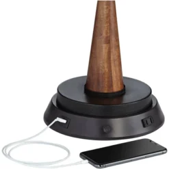 360 Lighting Helene Country Cottage Table Lamp 26" High Cream White Ceramic With Dimmable USB Workstation Base Tan Drum Linen For Living Room Desk -Adesso Shop GUEST a3ecd351 2035 4094 a9bc 1b43876d0a1e