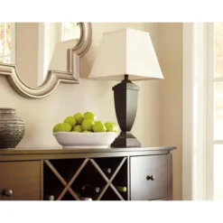 Set Of 2 Amerigin Poly Table Lamps Bronze - Signature Design By Ashley -Adesso Shop GUEST a3f739f2 09ca 4c7f b133 429d1a8ad300