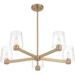 Possini Euro Design Satiny Gold Pendant Chandelier 27 1/4" Wide Modern Clear Glass Shades 5-Light Fixture For Dining Room House 10 Possini Euro Design Satiny Gold Pendant Chandelier 27 1/4" Wide Modern Clear Glass Shades 5-Light Fixture For Dining Room House -Adesso Shop GUEST a443d5f5 767c 4c37 a91a f474f232968b