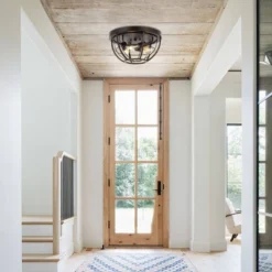 15.75" 3-Light Lyla Rustic Farmhouse Iron LED Flush Mount Wood Finished/Oil Rubbed Bronze - JONATHAN Y 12 15.75" 3-Light Lyla Rustic Farmhouse Iron LED Flush Mount Wood Finished/Oil Rubbed Bronze - JONATHAN Y -Adesso Shop GUEST a4ad1158 87c6 47c1 b1b1 28b1ff01b560