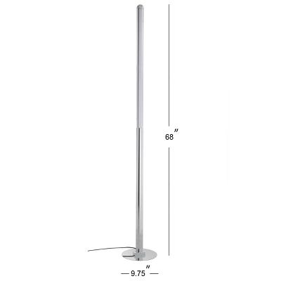 68" Metal Roxanna Floor Lamp (Includes LED Light Bulb) Silver - JONATHAN Y 3 68" Metal Roxanna Floor Lamp (Includes LED Light Bulb) Silver - JONATHAN Y - Image 3