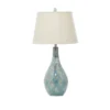 Ceramic Table Lamp With Drum Shade Set Of 2 Turquoise - Olivia & May