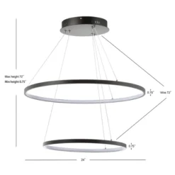 24" Metal Round Brice Chandelier (Includes Energy Efficient Light Bulb) Black - JONATHAN Y -Adesso Shop GUEST a5de8242 449c 4470 a2ec 12c47e2b153a