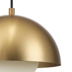 Amelia 1-Light Matte Brass Plug-In Pendant Lighting With Frosted Glass Shade - Globe Electric -Adesso Shop GUEST a62d6d67 6617 4193 bd99 42583245bc33