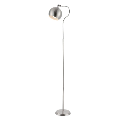 Elijah Iron Floor Lamp (Includes LED Light Bulb) Brushed Nickel - Safavieh 1 Elijah Iron Floor Lamp (Includes LED Light Bulb) Brushed Nickel - Safavieh
