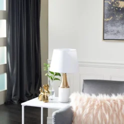 Traditional Metal Table Lamp White - CosmoLiving By Cosmopolitan