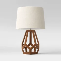 Large Wood Geo Assembled Table Lamp - Threshold™ -Adesso Shop GUEST a81d2d5f 9840 4146 aad2 1305e5961548