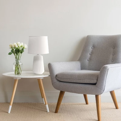 Pleated Base Table Lamp Off-White - Simple Designs 3 Pleated Base Table Lamp Off-White - Simple Designs - Image 3