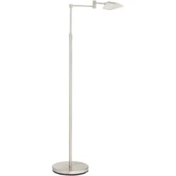 360 Lighting Zema Traditional Pharmacy Floor Lamp 49 1/2" Tall Brushed Nickel LED Adjustable Swing Arm For Living Room Reading Bedroom Offic -Adesso Shop GUEST a919cef6 e501 4554 b4f4 a8905dbfb595