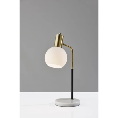 Corbin Desk Lamp Antique Brass Black - Adesso 7 Corbin Desk Lamp Antique Brass Black - Adesso - Image 7