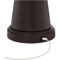 Franklin Iron Works Craig Rustic Farmhouse Table Lamps Set Of 2 With Square Risers 24 1/2" High Bronze With USB Charging Port Natural Shade For Desk 10 Franklin Iron Works Craig Rustic Farmhouse Table Lamps Set Of 2 With Square Risers 24 1/2" High Bronze With USB Charging Port Natural Shade For Desk -Adesso Shop GUEST aa5cefed 7046 43ee ad4b 4635a3e4b299