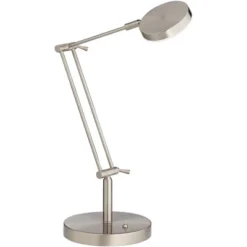360 Lighting Xenos Modern Desk Lamp 20" High Satin Nickel With USB Charging Port LED Adjustable Arm White Head For Bedroom Living Room Bedside Reading -Adesso Shop GUEST aac67e7f 6dca 4c0c 8fdb 09c5e15e93ec
