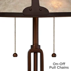 Franklin Iron Works Samuel Industrial Desk Lamp 20" High Rubbed Bronze With USB Charging Port Natural Mica Shade For Bedroom Living Room Bedside Desk -Adesso Shop GUEST ab629bb9 af69 4967 9eff c64bd284bd4a