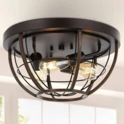 15.75" 3-Light Lyla Rustic Farmhouse Iron LED Flush Mount Wood Finished/Oil Rubbed Bronze - JONATHAN Y 11 15.75" 3-Light Lyla Rustic Farmhouse Iron LED Flush Mount Wood Finished/Oil Rubbed Bronze - JONATHAN Y -Adesso Shop GUEST ab70dc4a d119 4342 a958 0d329fb2cb22