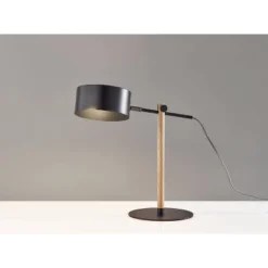 Natural Wood Dylan Desk Lamp Black - Adesso