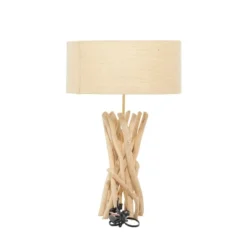 Rustic Wood Table Lamp Beige - Olivia & May -Adesso Shop GUEST aba338a3 1210 4bea aba8 2cd0083140a2