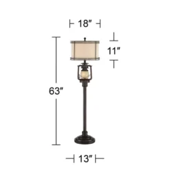 Barnes And Ivy Henson Industrial Floor Lamp 63" Tall Bronze With LED Nightlight Earthy Fabric Drum Shade For Living Room Bedroom Office House Home 11 Barnes And Ivy Henson Industrial Floor Lamp 63" Tall Bronze With LED Nightlight Earthy Fabric Drum Shade For Living Room Bedroom Office House Home -Adesso Shop GUEST acfb5595 692b 4870 9db8 9fd6125398fa