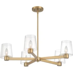 Possini Euro Design Satiny Gold Pendant Chandelier 27 1/4" Wide Modern Clear Glass Shades 5-Light Fixture For Dining Room House 11 Possini Euro Design Satiny Gold Pendant Chandelier 27 1/4" Wide Modern Clear Glass Shades 5-Light Fixture For Dining Room House -Adesso Shop GUEST added775 1e3d 4c85 8c5f bc80d2ee6420