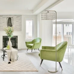 61.5" Quigley Silver Drum Shade Floor Lamp - River Of Goods -Adesso Shop GUEST addfda99 31d6 4699 afcc f4d4886631b4