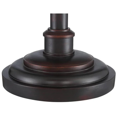 Barnes And Ivy Henson Industrial Floor Lamp 63" Tall Bronze With LED Nightlight Earthy Fabric Drum Shade For Living Room Bedroom Office House Home 6 Barnes And Ivy Henson Industrial Floor Lamp 63" Tall Bronze With LED Nightlight Earthy Fabric Drum Shade For Living Room Bedroom Office House Home - Image 6