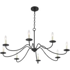 Franklin Iron Works Black Chandelier 42" Wide Farmhouse Rustic Bent Arms 8-Light Fixture For Dining Room Living House Foyer Kitchen Island Entryway 15 Franklin Iron Works Black Chandelier 42" Wide Farmhouse Rustic Bent Arms 8-Light Fixture For Dining Room Living House Foyer Kitchen Island Entryway -Adesso Shop GUEST aebd4643 73f4 4729 bd91 fd1374771110
