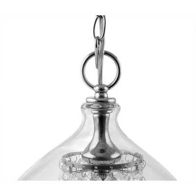 11.75" Faceted Crystal Glass Hanging Pendant - River Of Goods 3 11.75" Faceted Crystal Glass Hanging Pendant - River Of Goods - Image 3
