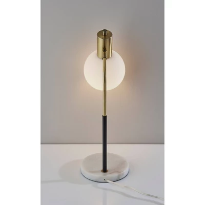 Corbin Desk Lamp Antique Brass Black - Adesso 4 Corbin Desk Lamp Antique Brass Black - Adesso - Image 4